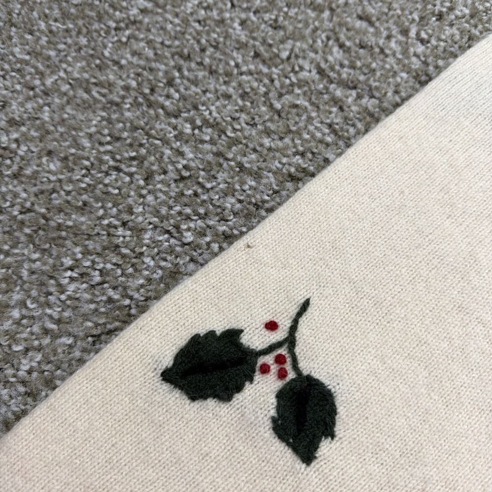 Vintage Holly Berry Lambswool Cardigan Size Large 90s Charter Club - Picture 4 of 8